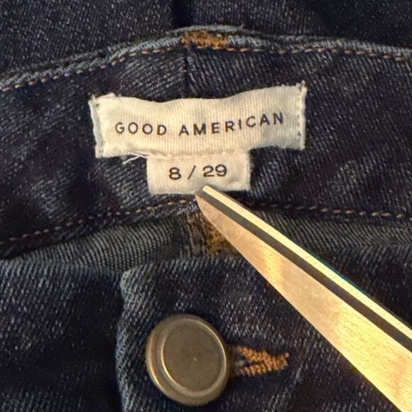 Good American Good Legs Skinny Jeans Size 8/29 Dark Wash Stretch Denim GLC941T1 - Picture 6 of 7